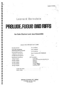 Bernstein- Prelude, Fugue and Riffs- Fs