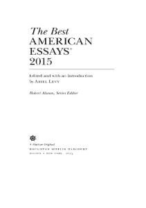Best American Essays of 2015