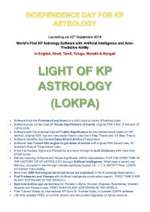 Best KP Astrology Software LOKPA
