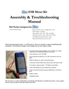 Blue ESR Assembly Manual