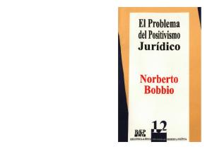 BOBBIO, Norberto. El Problema Del Positivismo Jurídico