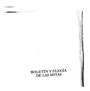 Boletín y Elegía de Las Mitas - César Dávila Andrade
