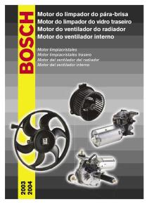 Bosch Catálogo Motor Limpador-Ventoinha-Ventilador