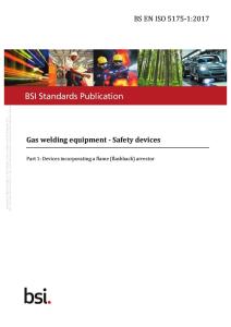 BS EN ISO 5175-1 (2017) FBA's