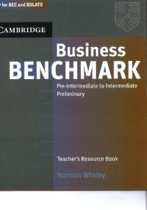 Business Benchmark Pre-Int to Interm. Teacher's Resource Book