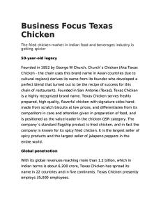 Business Focus Texas Chicken