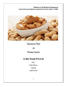 business plan on peanut butter
