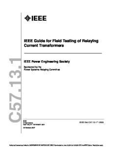 C57.13.1-2006 - IEEE Guide for Field Testing of Relaying Current Transformers