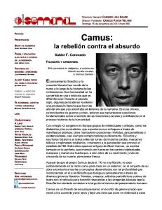 Camus- La Rebelión Contra El Absurdo