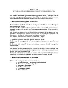CAPÍTULO 4 INVESTIGACIÓN DE MERCADOS Y PRONÓSTICO DE LA DEMANDA