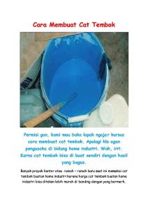 Cara Membuat Cat Tembok