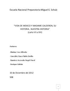 Cartas Calderon de La Barca