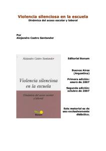 Castro Santander Cap 2 Violencia Silenciosa Dinamica Del Acoso Escolar y Laboral