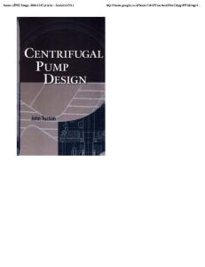 Centrifugal pump design by john tuzson - content