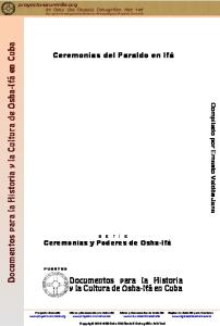 Ceremonias Del Paraldo en Ifa Unlock