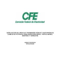 Cfe Nrf-042 Señalizacion de Lineas de Transmision (Rev 2005)