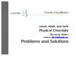 Chapter 04 Chemical Equilibrium
