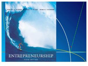Chapter 1 - The Nature and Importance of Entrepreneurs