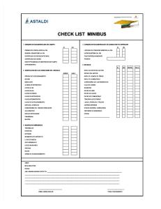 Check List Minibus