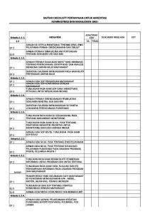 Checklist Admen Bab i II Dan III Oke Untuk Kadinkes