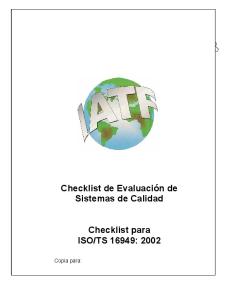 Checklist Auditoria Isots 16949-2002