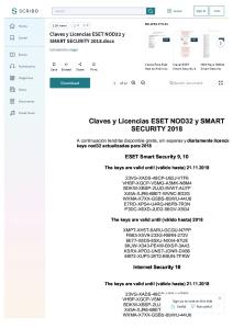 Claves y Licencias ESET NOD32 y SMART SECURITY 2018.docx