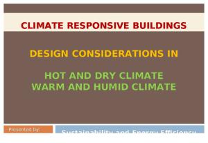 Climate Responsive Buildings