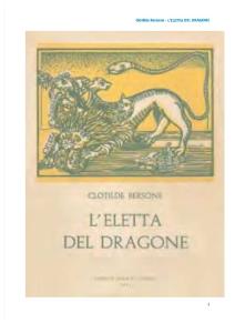 Clotilde Bersone - l’Eletta Del Dragone