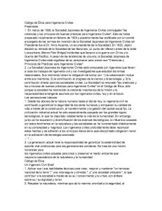 Código de Ética para Ingenieros Civiles de japón