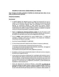 Codigo General Del Proceso - Resumen Completo Ley 1564-12 Cgp