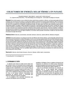 Colectores de Energía Solar Térmica en Panamá ((Final))