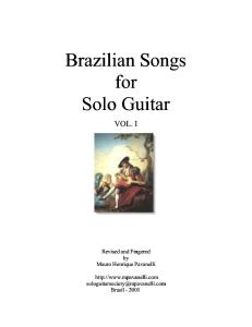 [Coletânea] Mauro Henrique Pavanelli - Brazilian Songs for Solo Guitar Vol.I