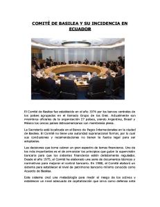 Comité de Basilea y Su Incidencia en Ecuador