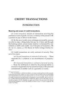 Comments Cases on Credit Transactions De Leon