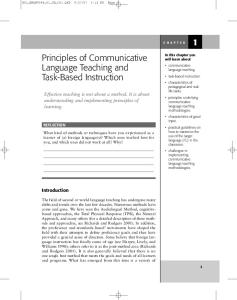 Communicative Language Teaching in Action Putting Principles to Work Klaus Brandl.