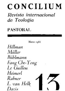 Concilium - Revista Internacional de Teologia - 013 Marzo 1966