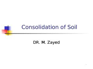 Consolidation of Soil