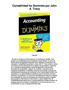 Contabilidad for Dummies por John A Tracy - Great Book