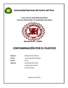 Contaminacion Por El Plastico