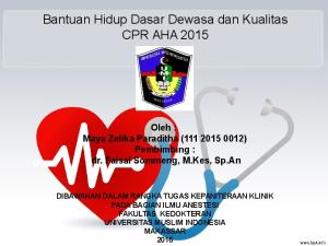 CPR AHA 2015 Dewasa