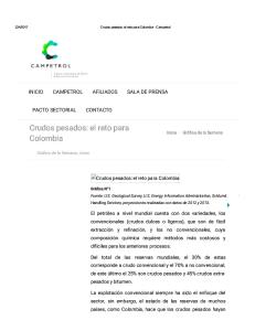 Crudos Pesados_ El Reto Para Colombia - Campetrol