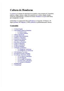 Cultura de Honduras