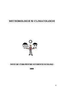 Curs Meteorologie Si Climatologie