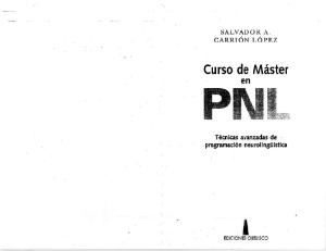 Curso de Master en PNL Salvador a Carrion Lopez