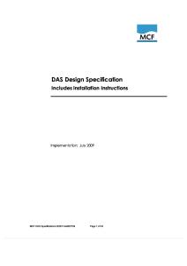 DAS Specifications MCF