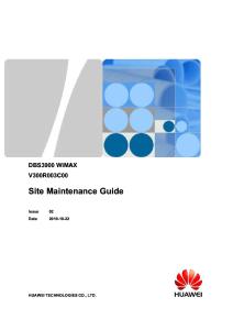 DBS3900 WiMAX Site Maintenance Guide(V300R003C00_02)