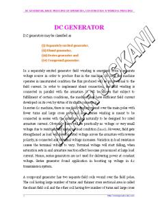 DC GENERATOR, BASIC PRINCIPLE OF OPERATION, CONSTRUCTION & WORKING PRINCIPLE