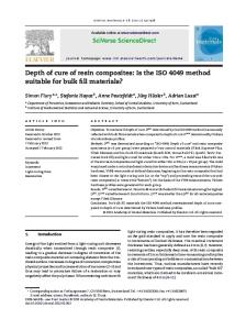 Depth of cure of resin composites: Is the ISO 4049 method suitable for bulk fill materials?