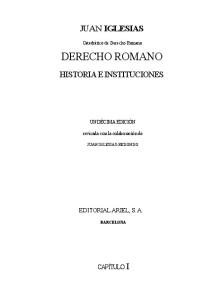 Derecho Romano, Juan Iglesias