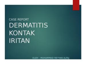 Dermatitis Kontak Iritan case report